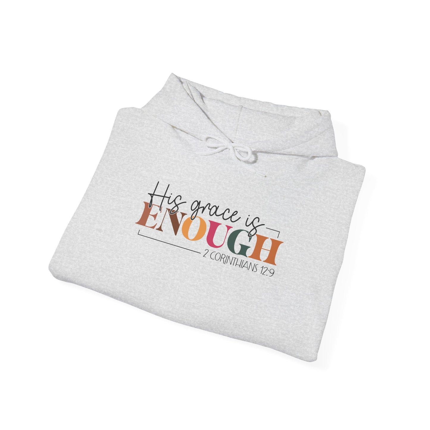 Inspirational Unisex Hooded Sweatshirt - "His Grace Is Enough"
