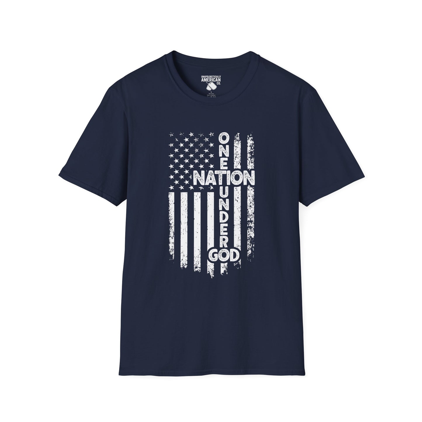 Patriotic Unisex T-Shirt - One Nation Under God - Comfortable, Casual Wear for Independence Day, Memorial Day, Gifts