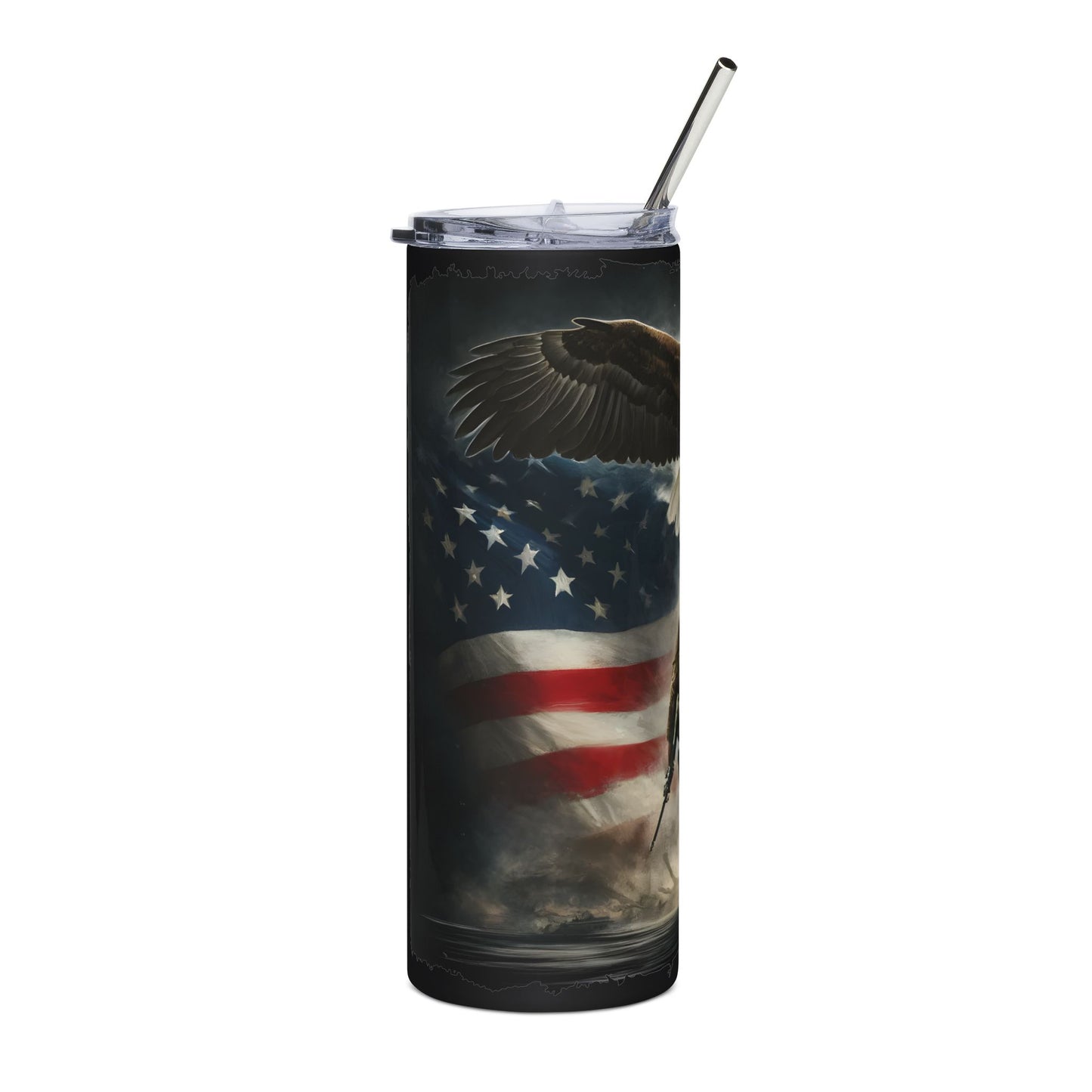 Patriotic Military, Eagle, Flag Tumbler - 20oz