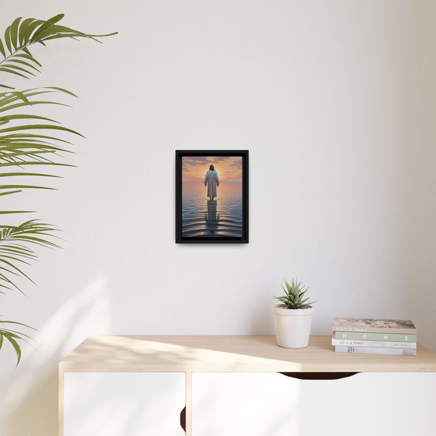 Inspirational Jesus Canvas Art - Framed Religious Wall Decor