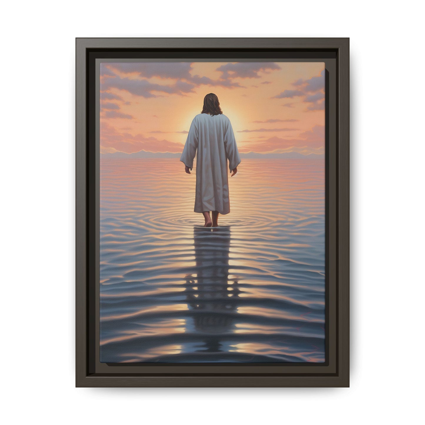 Inspirational Jesus Canvas Art - Framed Religious Wall Decor