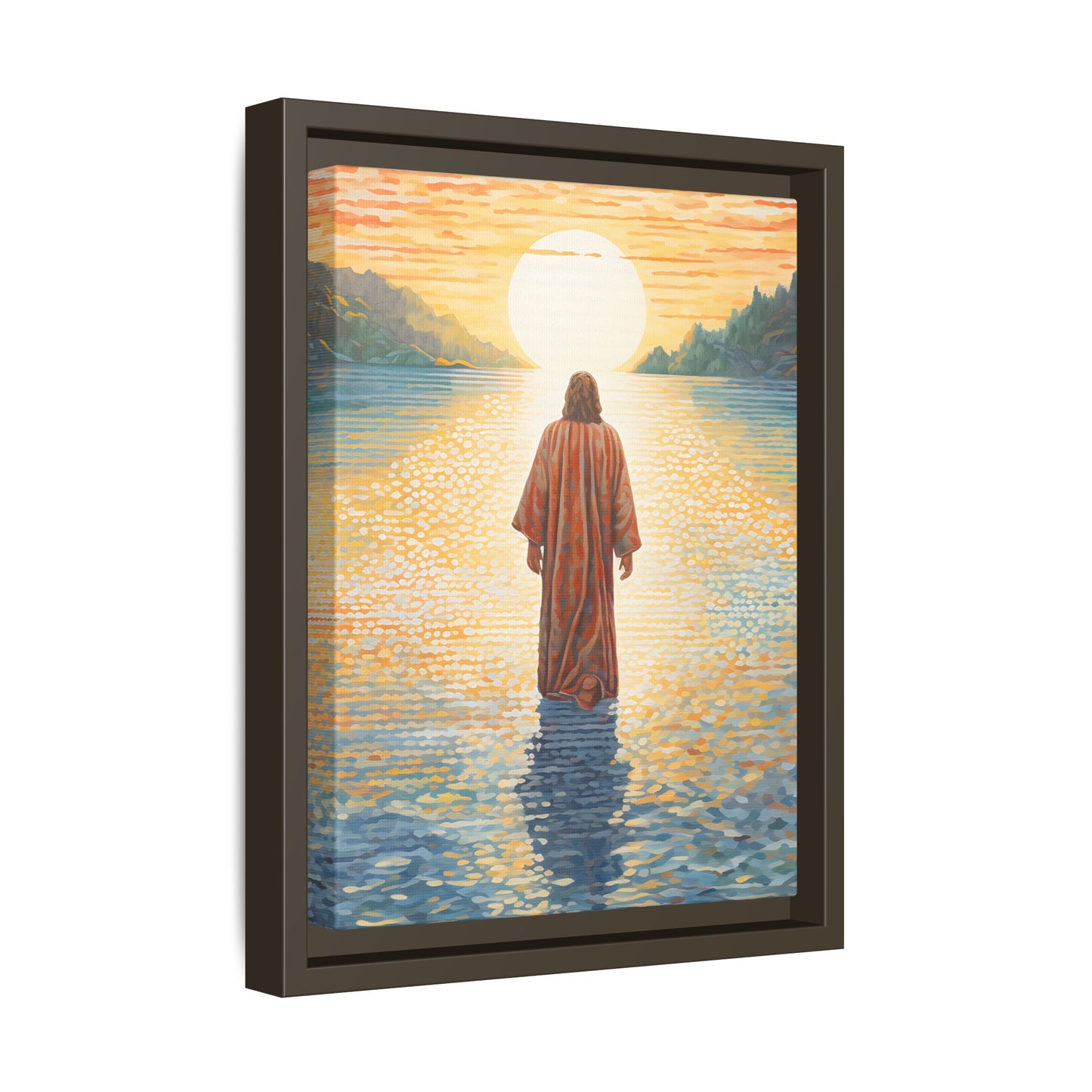 Jesus Walks on Water Matte Canvas – Jesus by the Water, Multi-Color Artwork