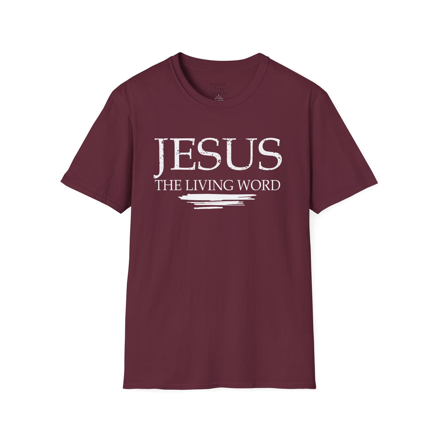 Jesus The Living Word Unisex Softstyle T-Shirt - Faith-Based Apparel