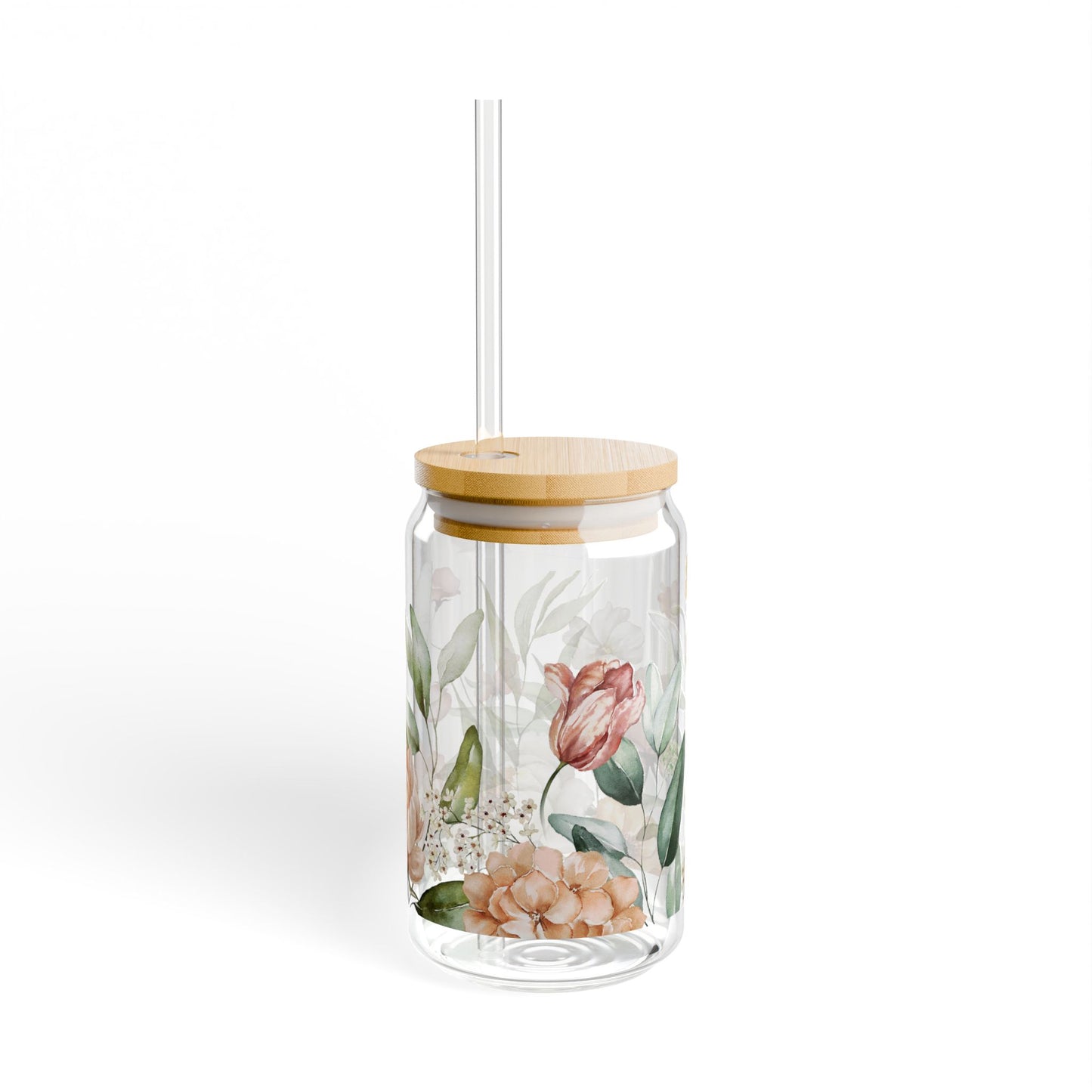 Beautiful floral Sipper Glass