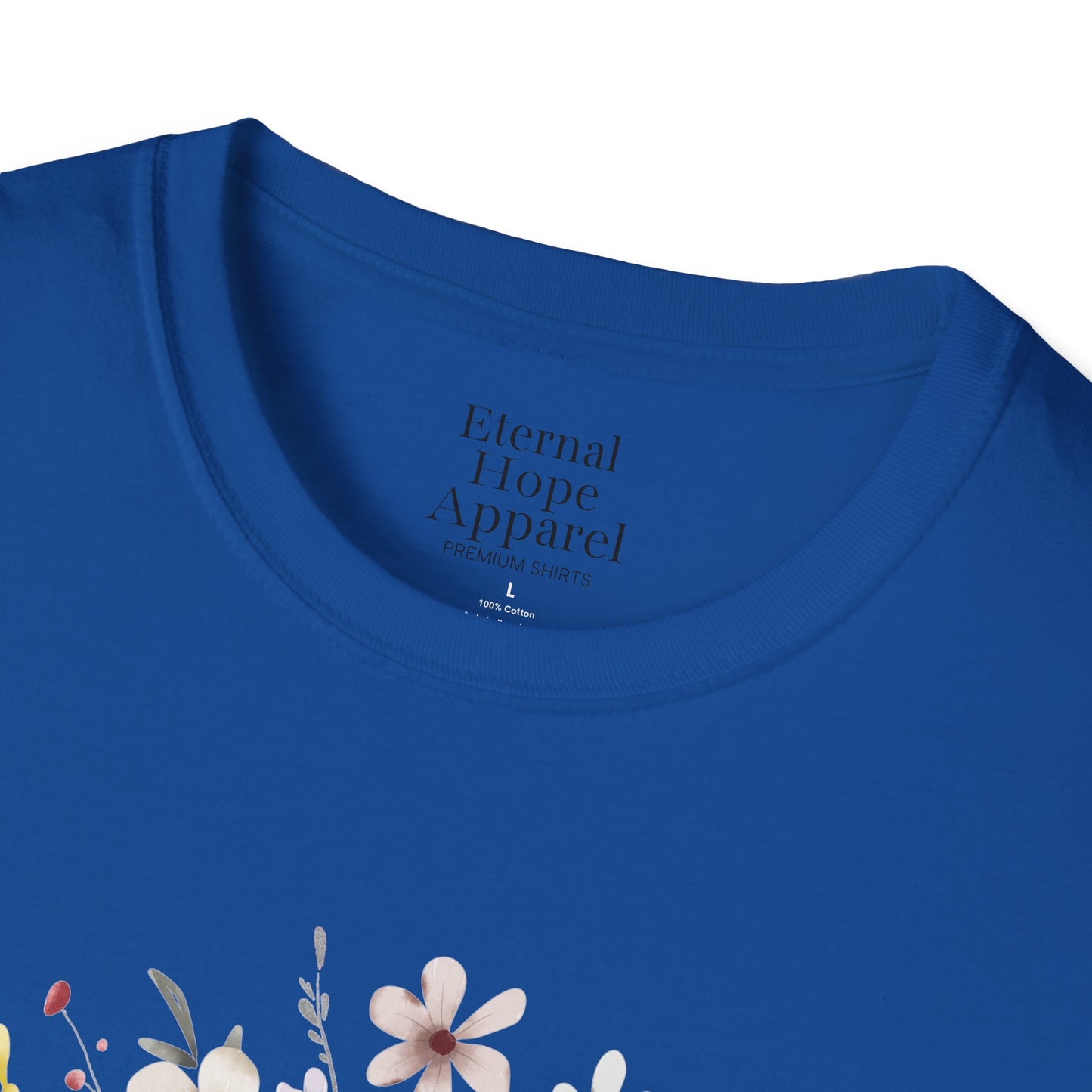 Floral Print Unisex Softstyle T-Shirt - Perfect for Casual Outings and Special Occasions