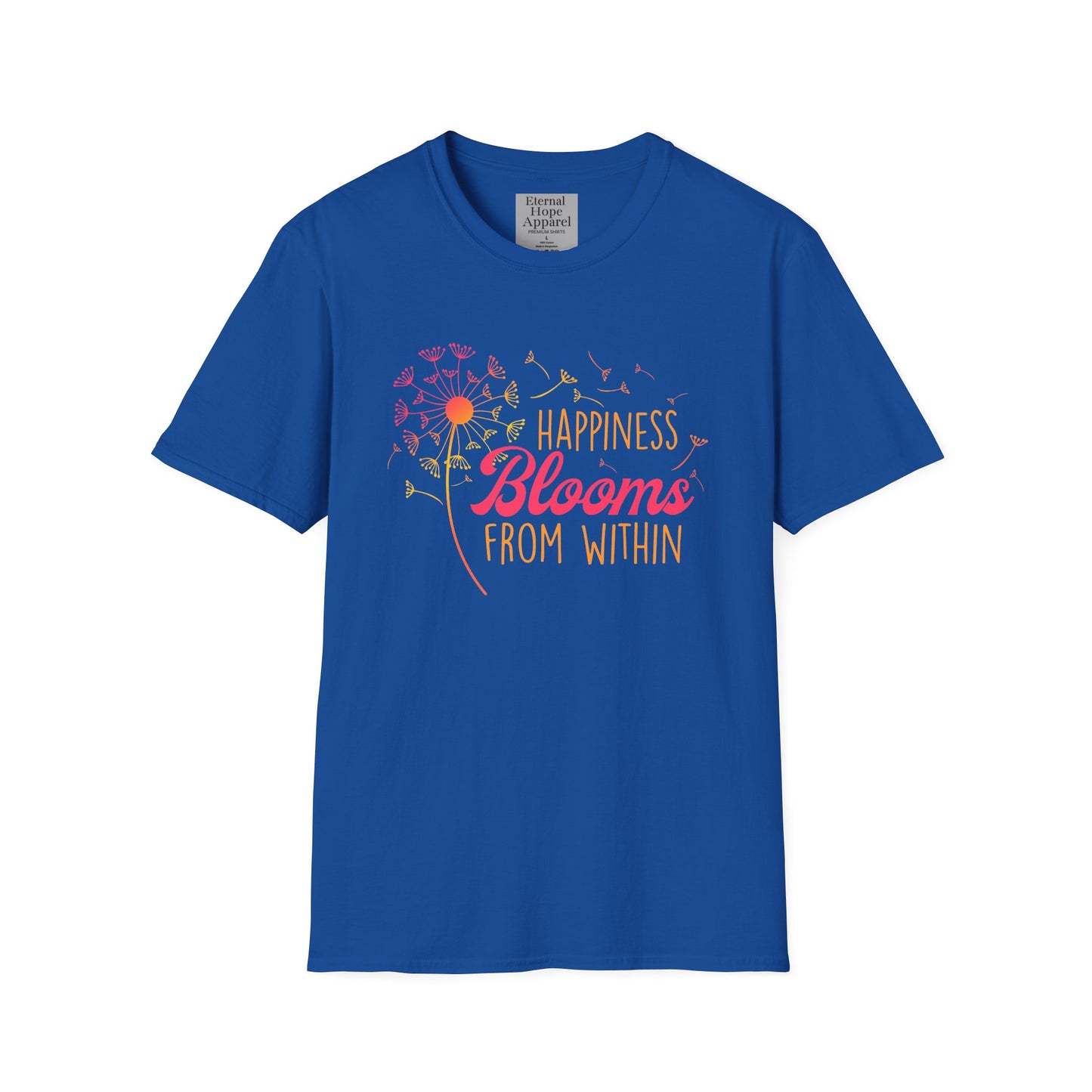 Happiness Blooms Unisex Softstyle T-Shirt - Positive Vibes Tee