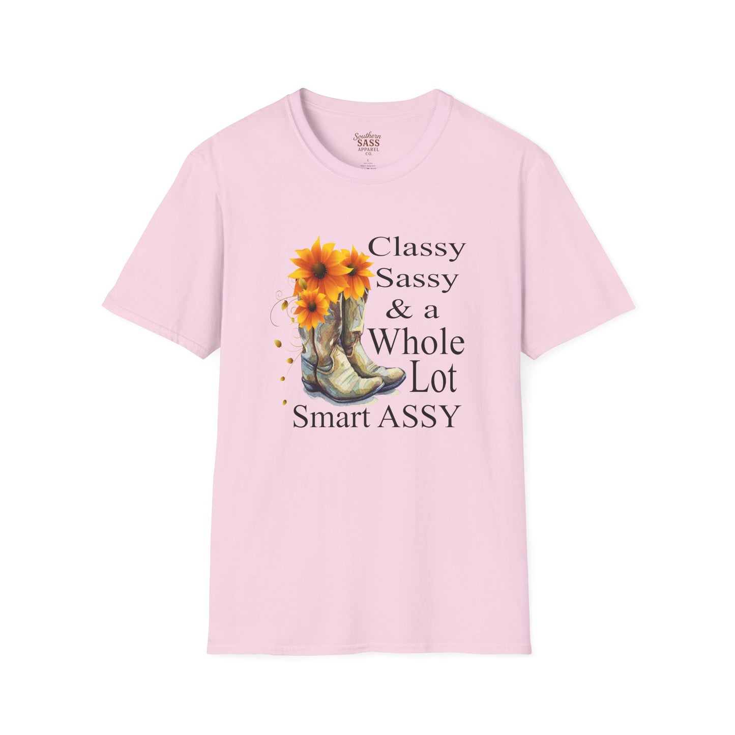 Classy Sassy & Smart ASSY Unisex Softstyle T-Shirt | Western Graphic Tee, Cowgirl Style, Vintage T-Shirt, Gifting for Friends
