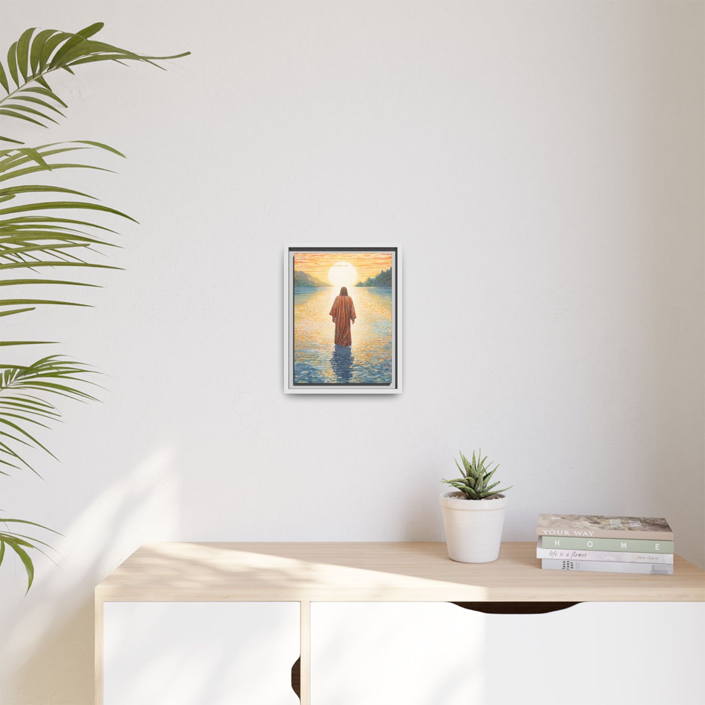 Jesus Walks on Water Matte Canvas – Jesus by the Water, Multi-Color Artwork