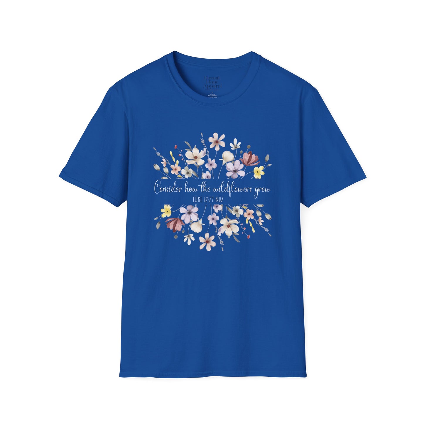 Floral Print Unisex Softstyle T-Shirt - Perfect for Casual Outings and Special Occasions