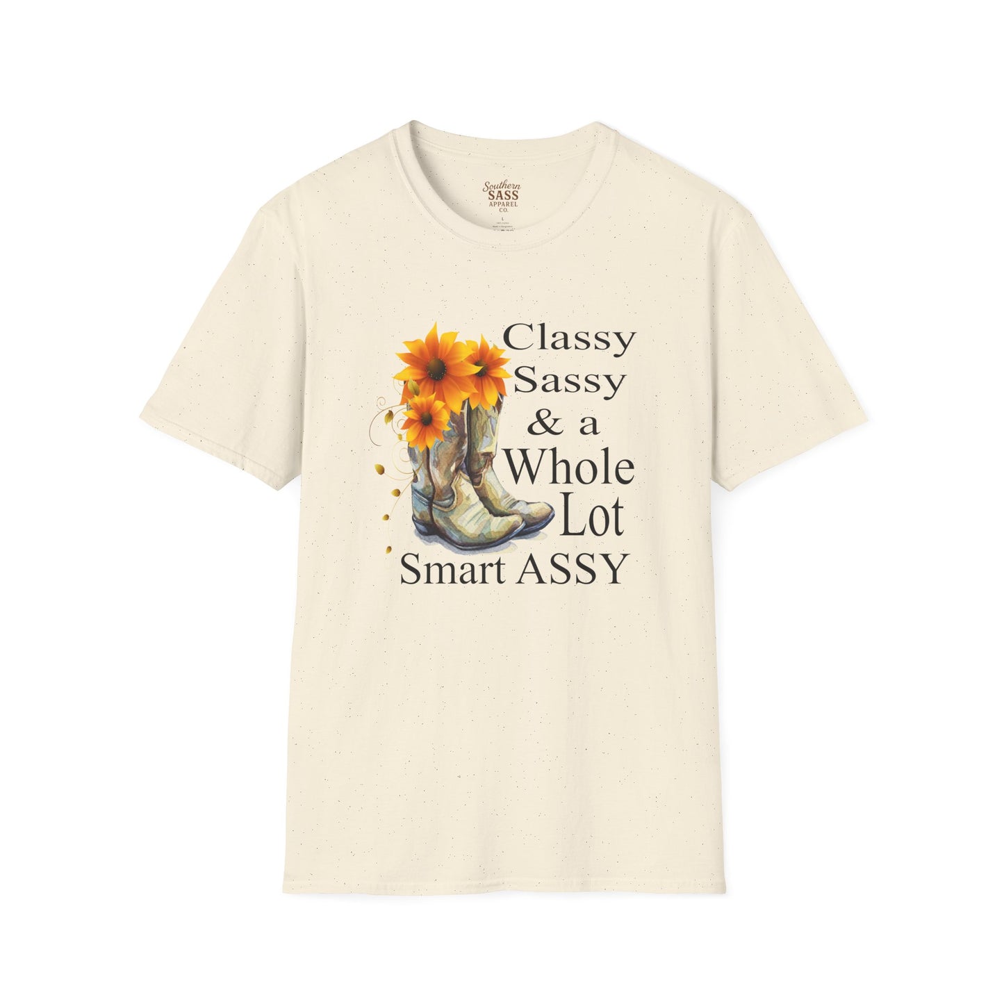 Classy Sassy & Smart ASSY Unisex Softstyle T-Shirt | Western Graphic Tee, Cowgirl Style, Vintage T-Shirt, Gifting for Friends