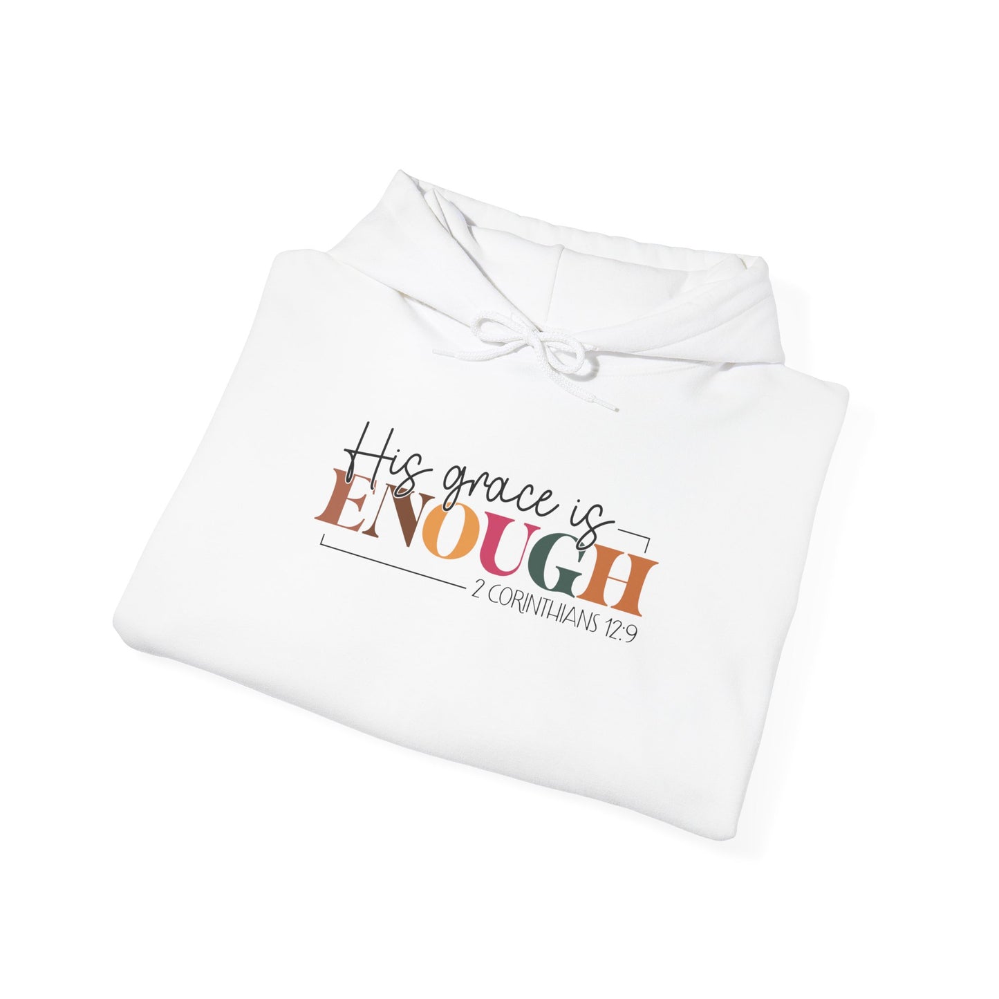 Inspirational Unisex Hooded Sweatshirt - "His Grace Is Enough"