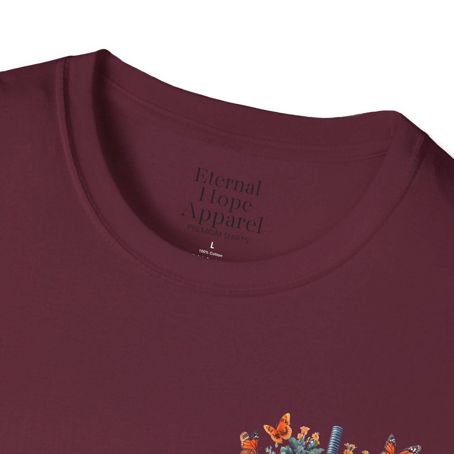 Floral Lungs YHWH Unisex Soft Style T-Shirt - Nature-Inspired Design