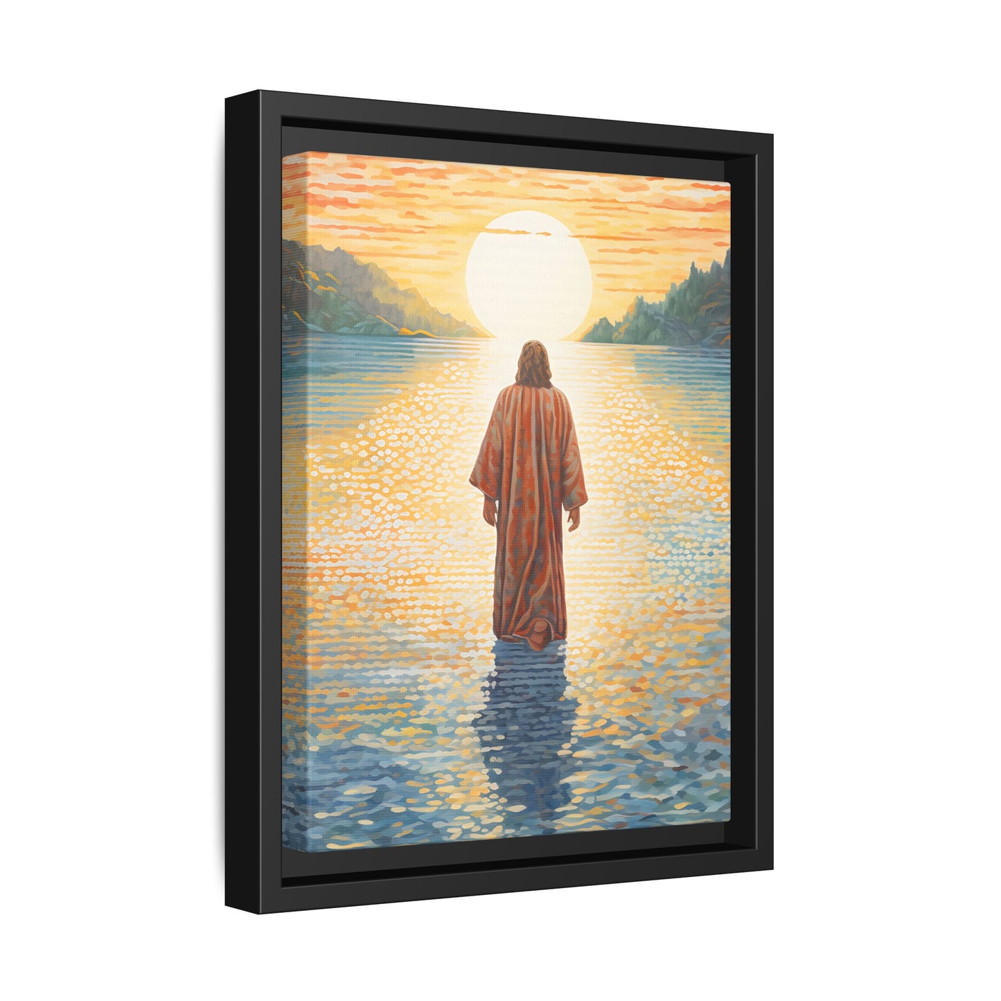 Jesus Walks on Water Matte Canvas – Jesus by the Water, Multi-Color Artwork