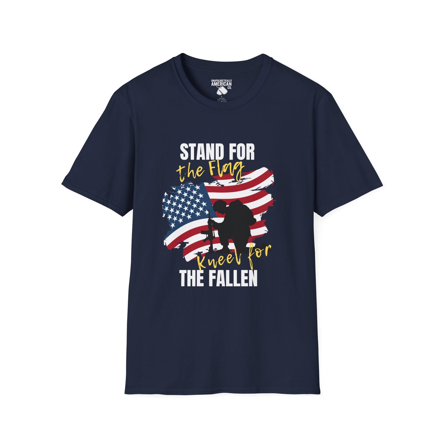 Unisex Softstyle T-Shirt - Stand for the Flag, Kneel for the Fallen