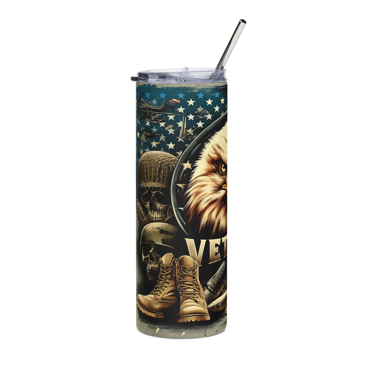 Patriotic Veteran Stainless Steel Tumbler, 20oz -
