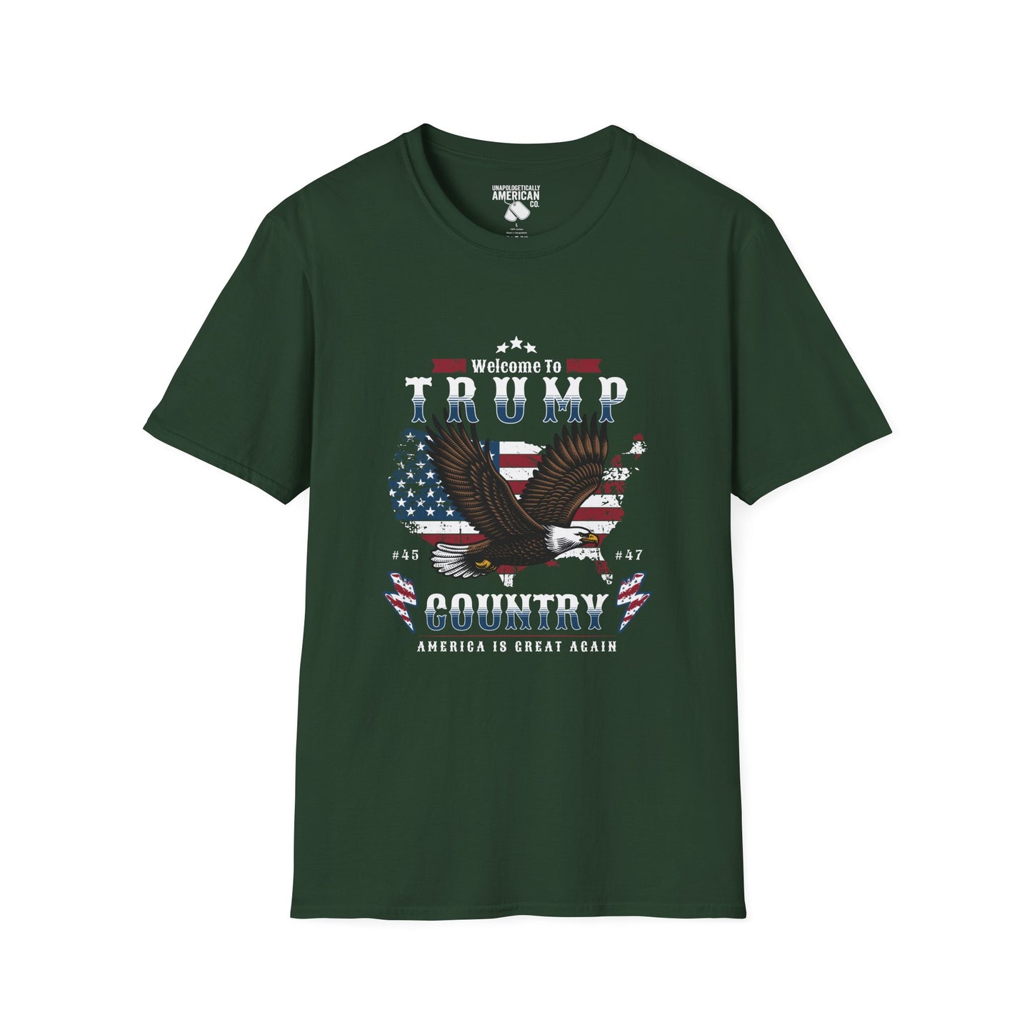 Welcome to Trump Country T-Shirt | Unisex Softstyle Tee | Patriotic Apparel, Gift for Trump Supporters, Election Day, 4th of July, [...]
