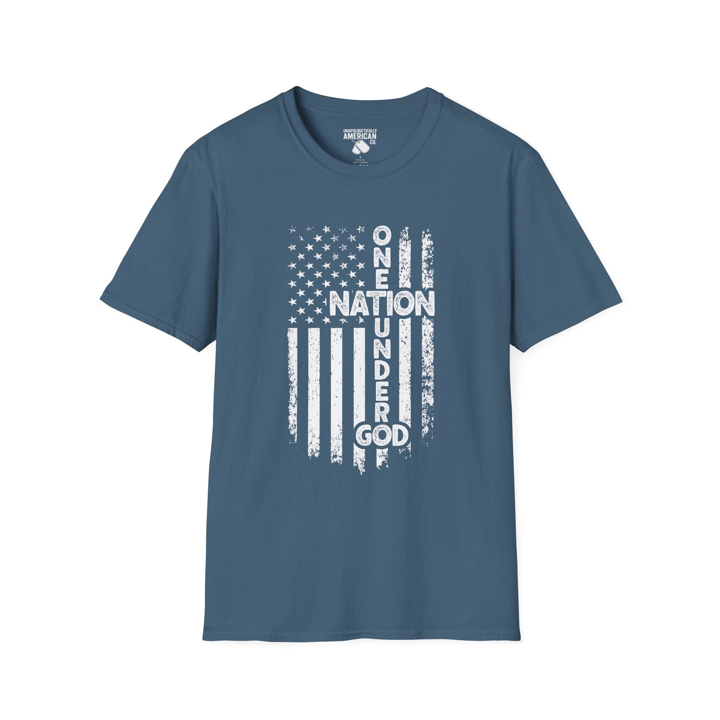 Patriotic Unisex T-Shirt - One Nation Under God - Comfortable, Casual Wear for Independence Day, Memorial Day, Gifts