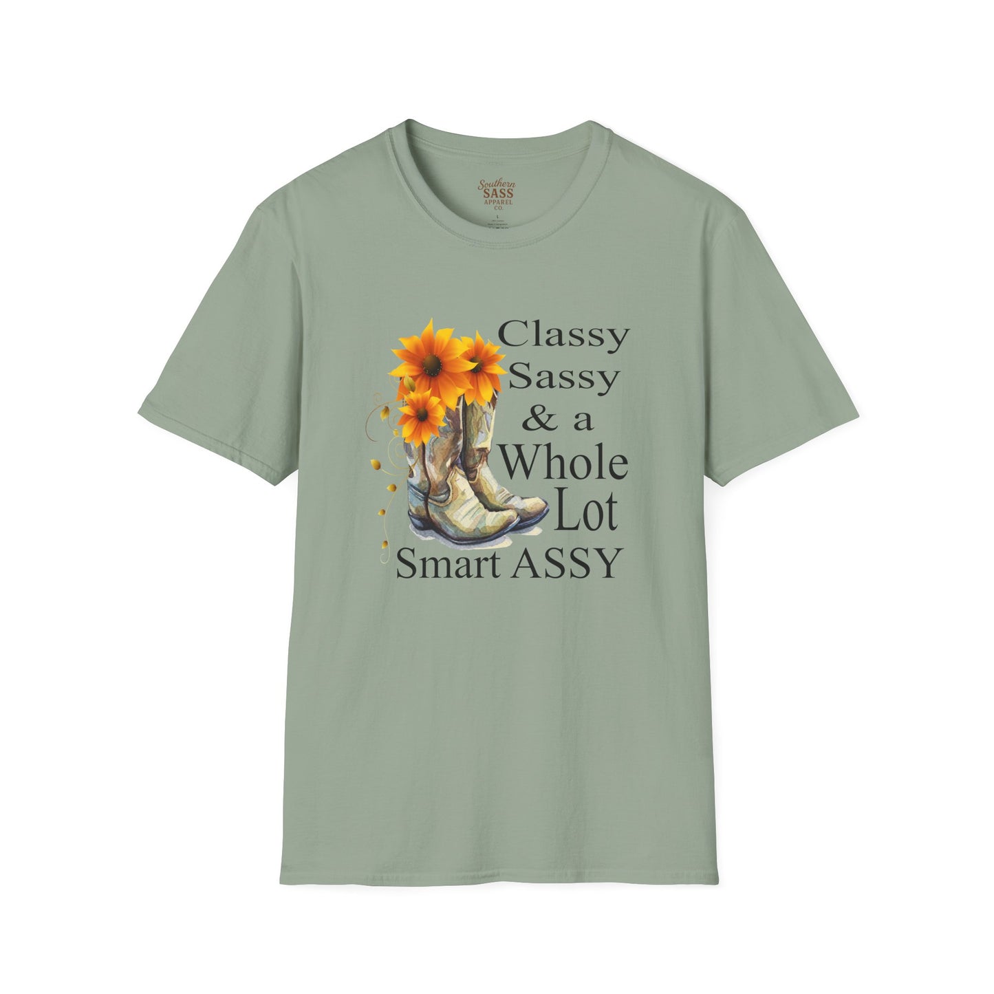 Classy Sassy & Smart ASSY Unisex Softstyle T-Shirt | Western Graphic Tee, Cowgirl Style, Vintage T-Shirt, Gifting for Friends