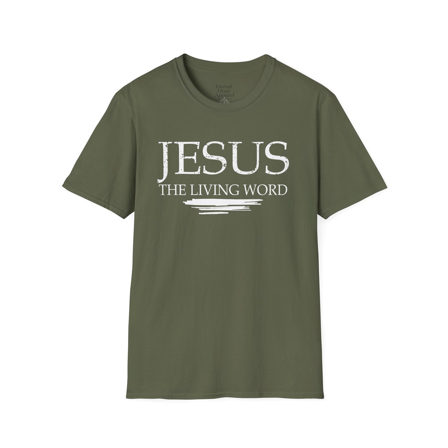 Jesus The Living Word Unisex Softstyle T-Shirt - Faith-Based Apparel