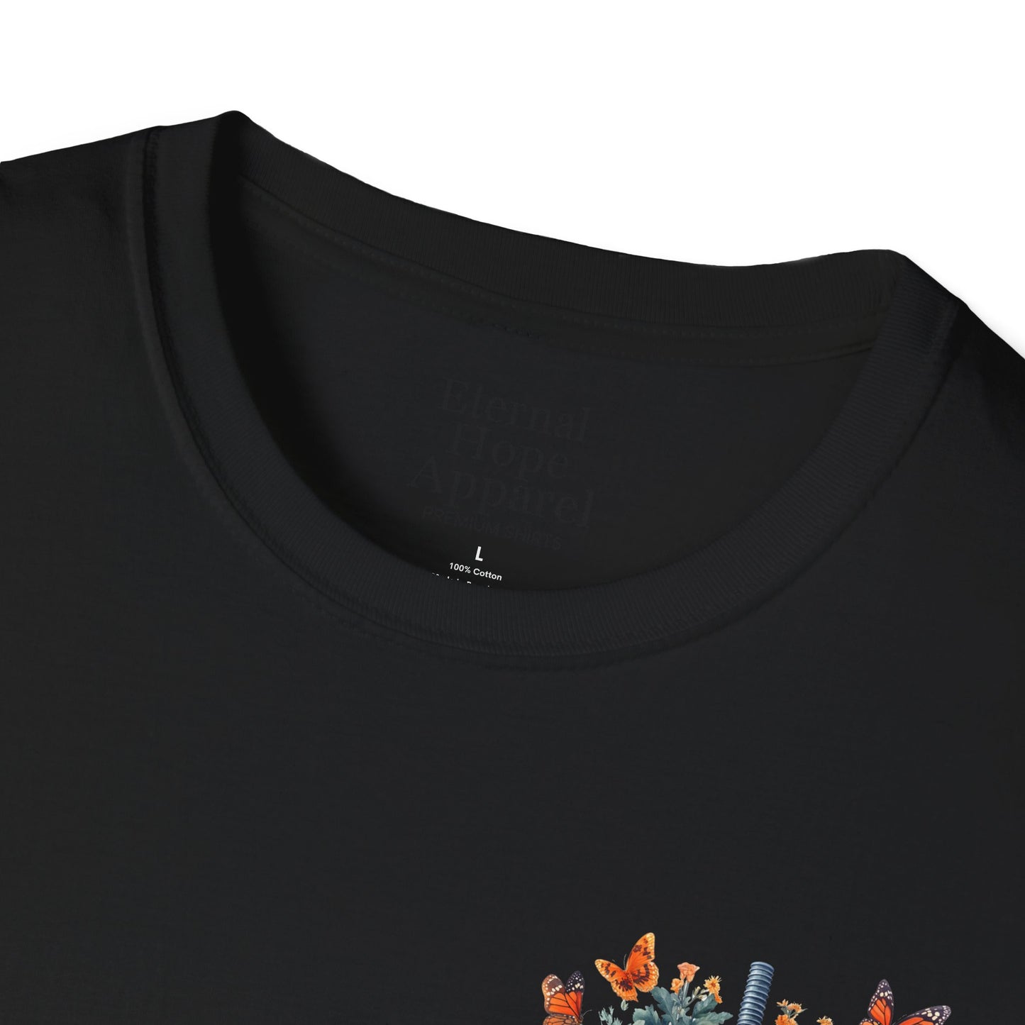 Floral Lungs YHWH Unisex Soft Style T-Shirt - Nature-Inspired Design