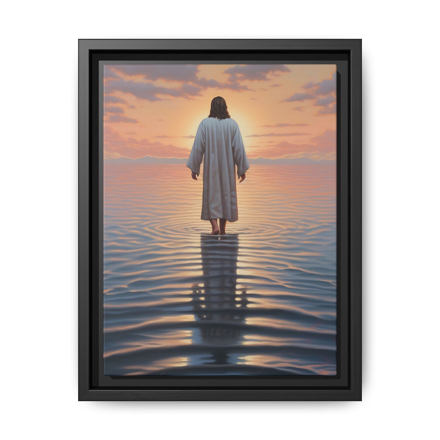 Inspirational Jesus Canvas Art - Framed Religious Wall Decor