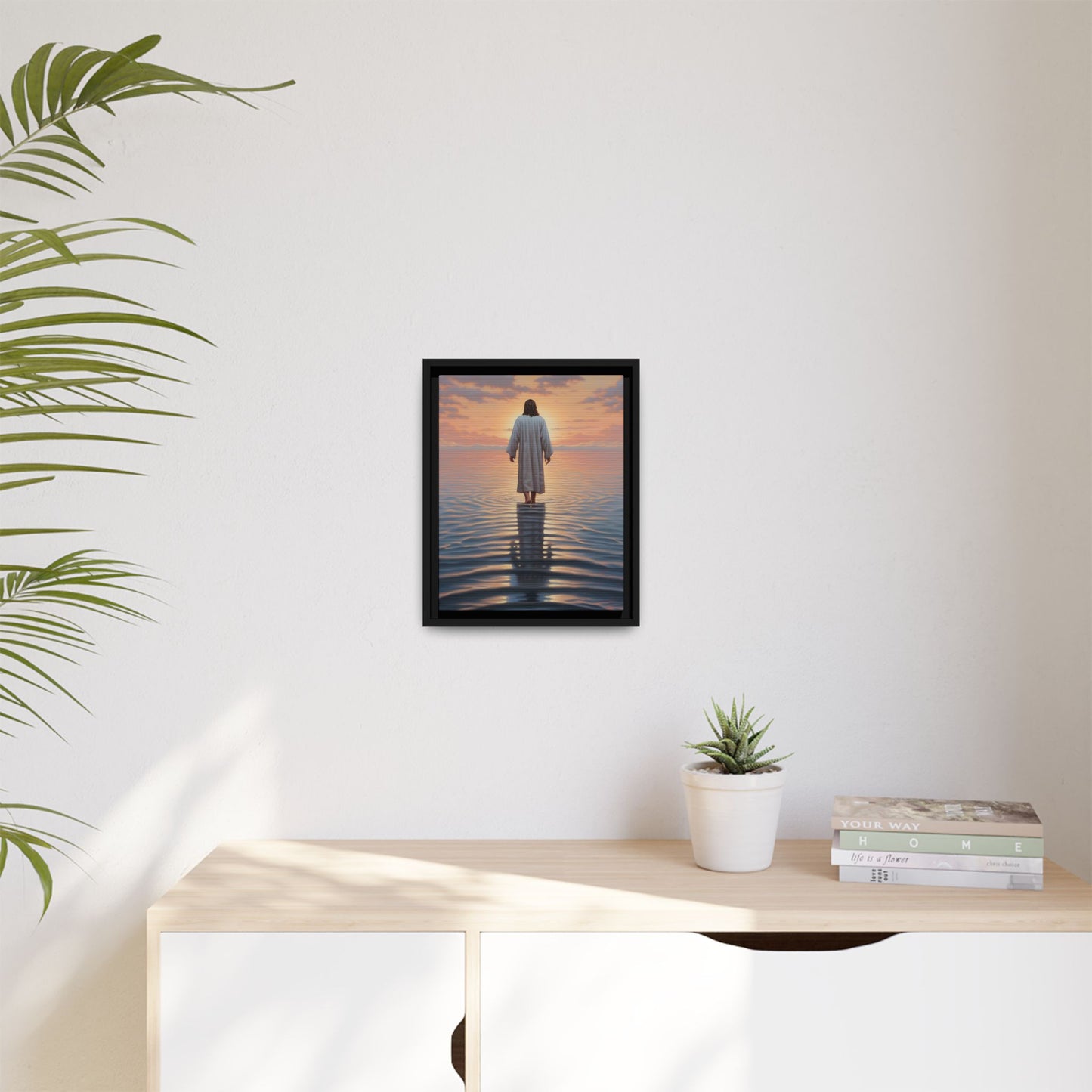 Inspirational Jesus Canvas Art - Framed Religious Wall Decor