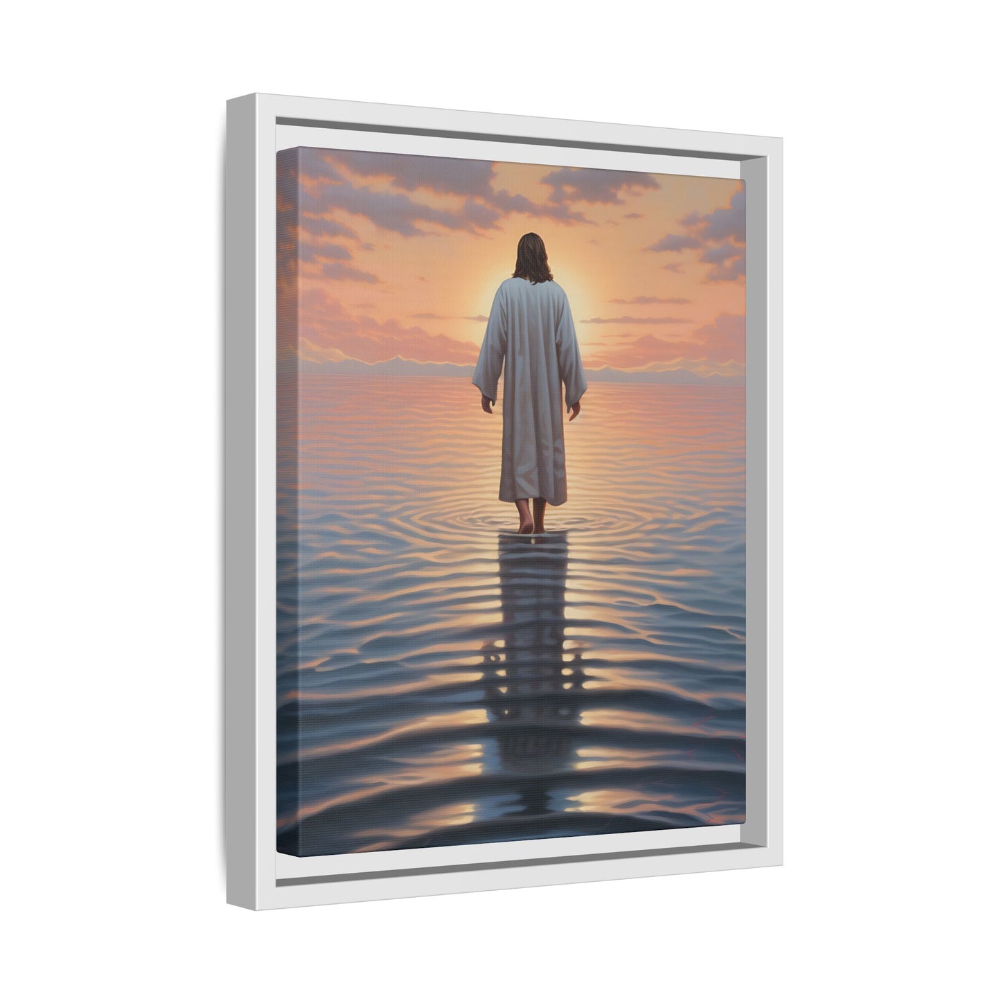 Inspirational Jesus Canvas Art - Framed Religious Wall Decor
