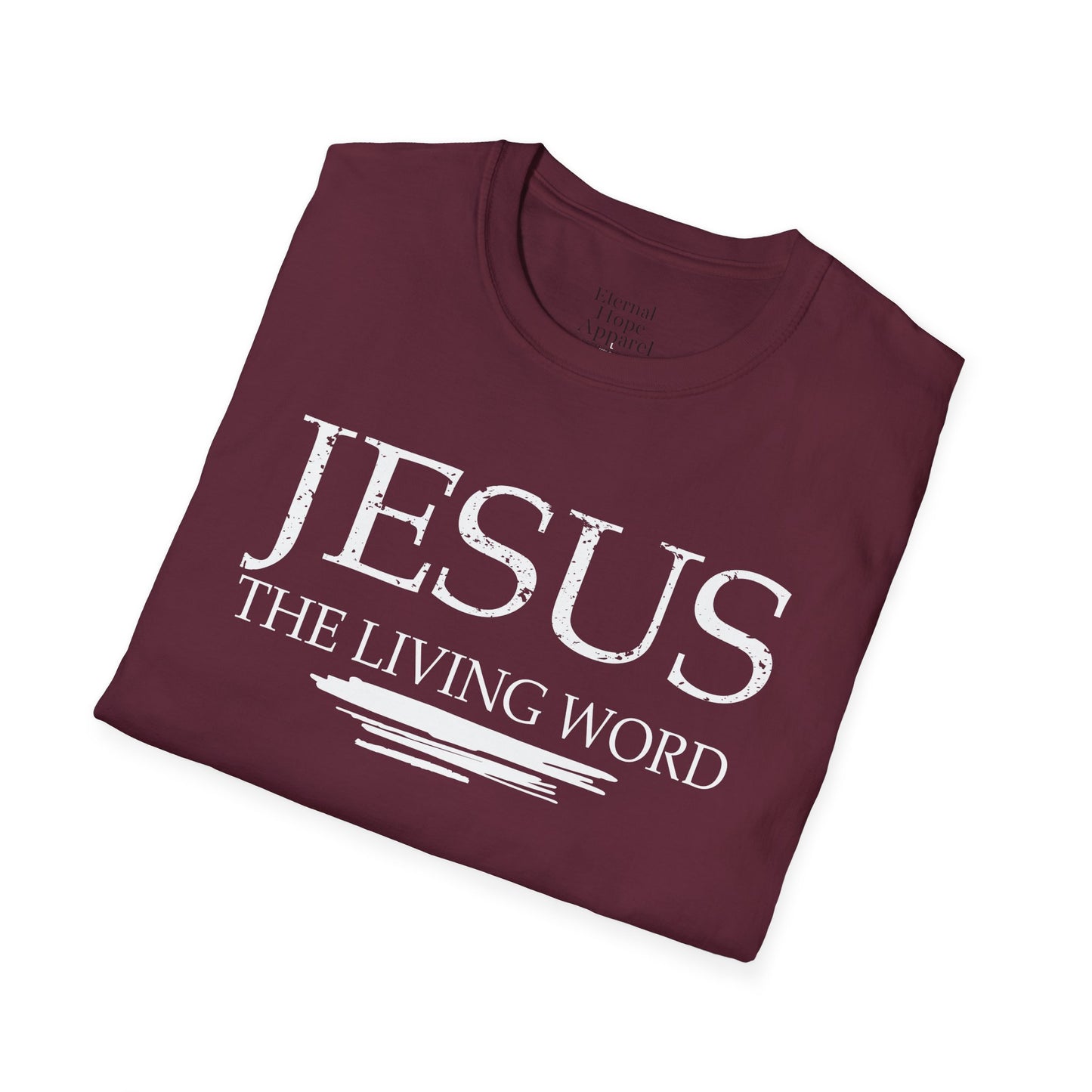 Jesus The Living Word Unisex Softstyle T-Shirt - Faith-Based Apparel