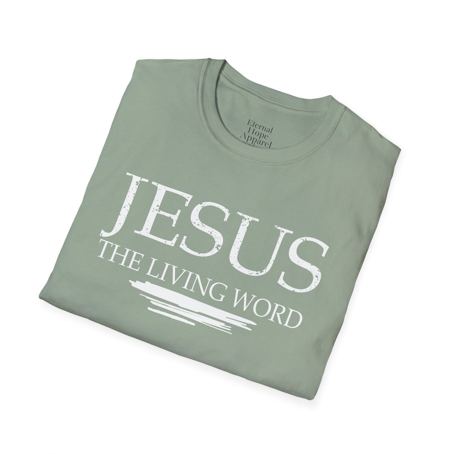 Jesus The Living Word Unisex Softstyle T-Shirt - Faith-Based Apparel