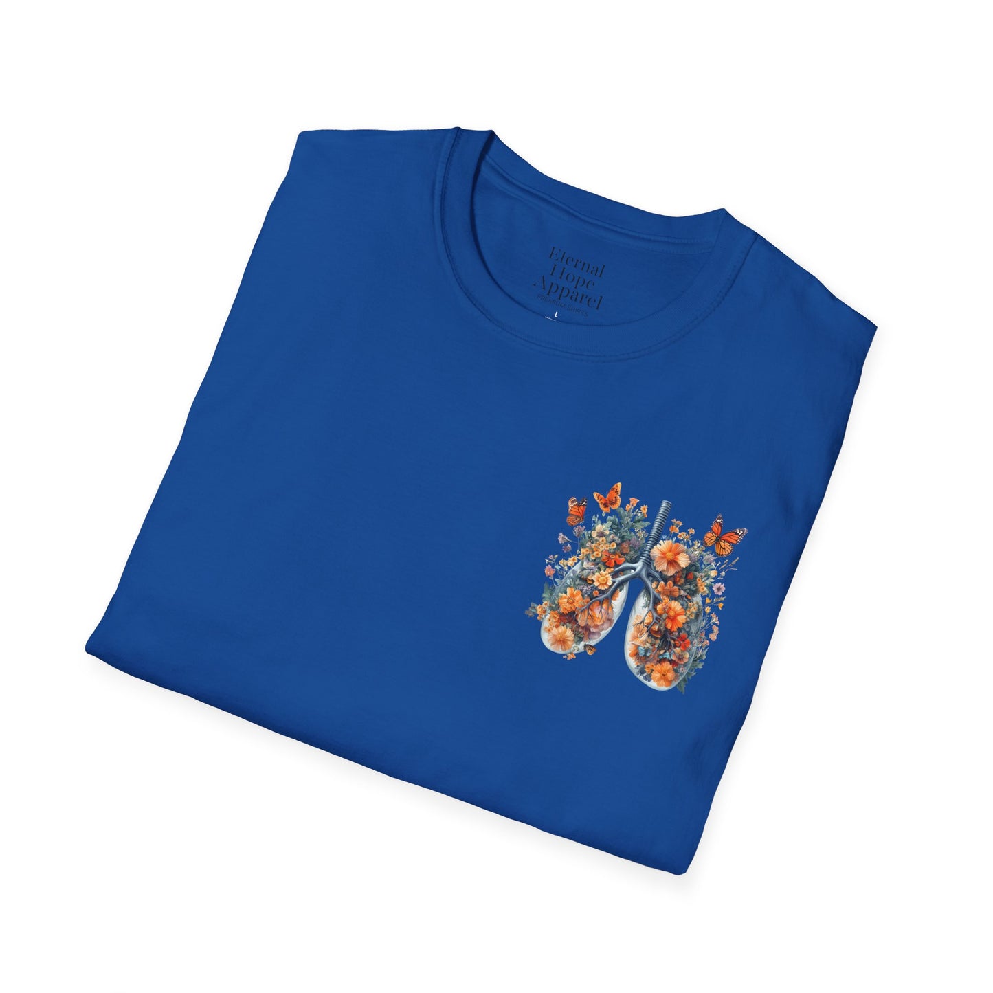 Floral Lungs YHWH Unisex Soft Style T-Shirt - Nature-Inspired Design