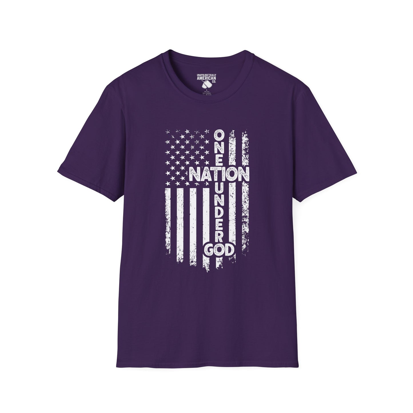 Patriotic Unisex T-Shirt - One Nation Under God - Comfortable, Casual Wear for Independence Day, Memorial Day, Gifts