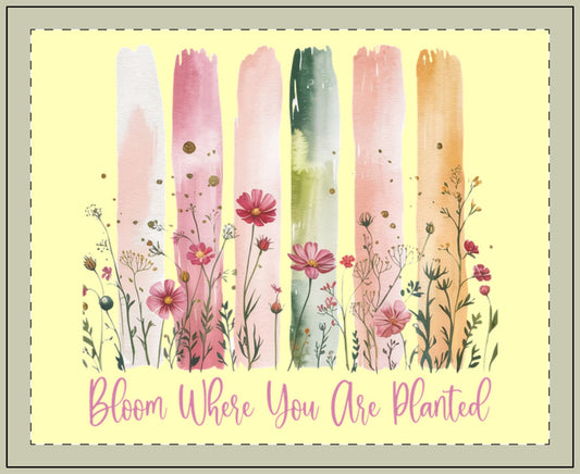 Floral Glass Candle, Bloom Where You Are Planted, Scented Gift, Home Decor, Relaxation, Mother's Day, Eco-Friendly