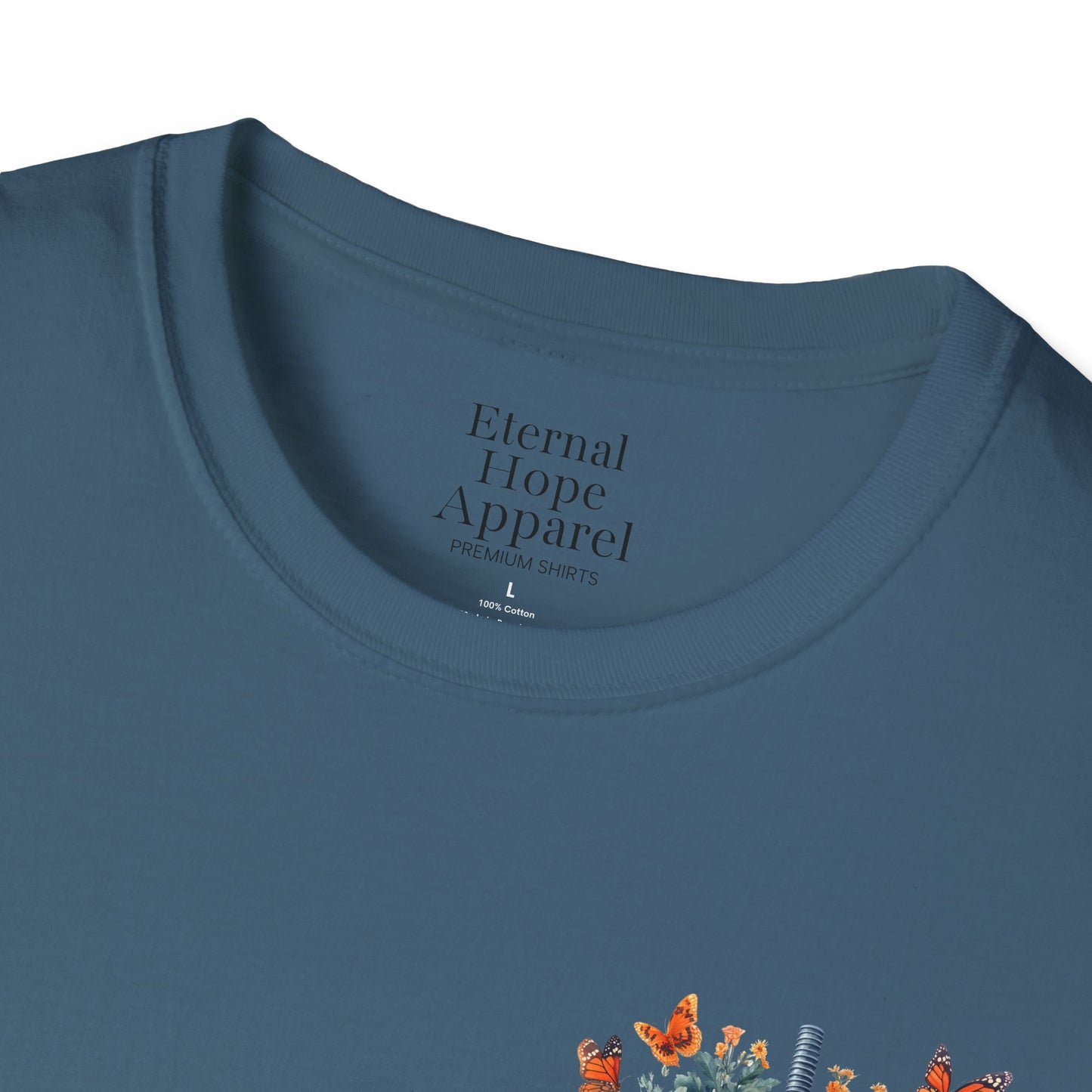 Floral Lungs YHWH Unisex Soft Style T-Shirt - Nature-Inspired Design