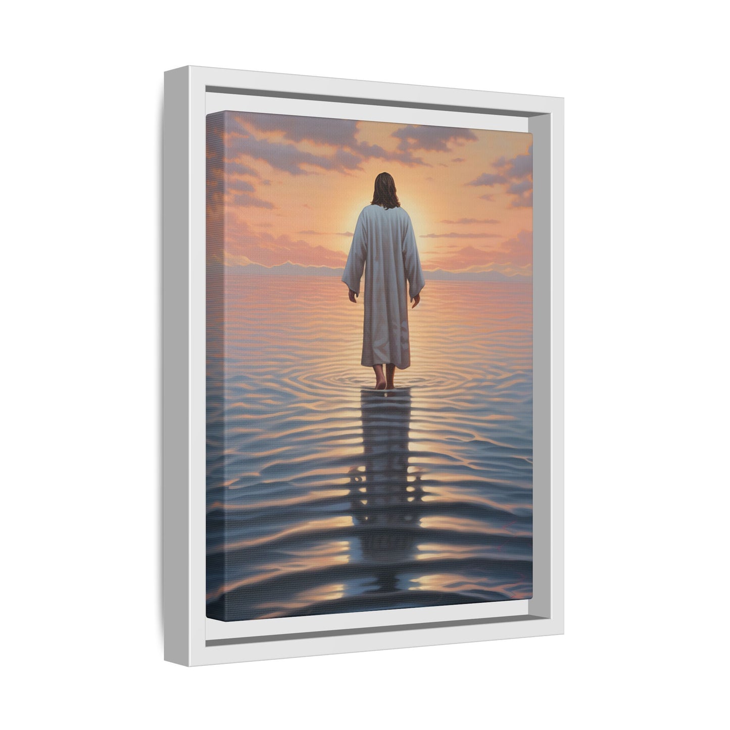 Inspirational Jesus Canvas Art - Framed Religious Wall Decor