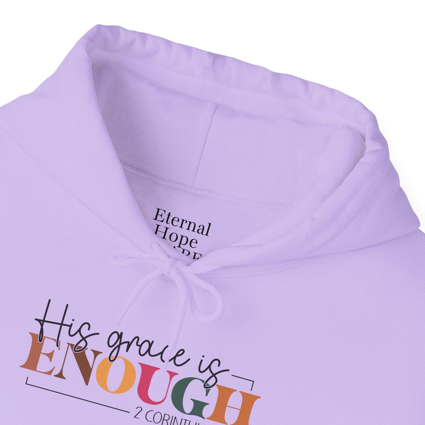 Inspirational Unisex Hooded Sweatshirt - "His Grace Is Enough"