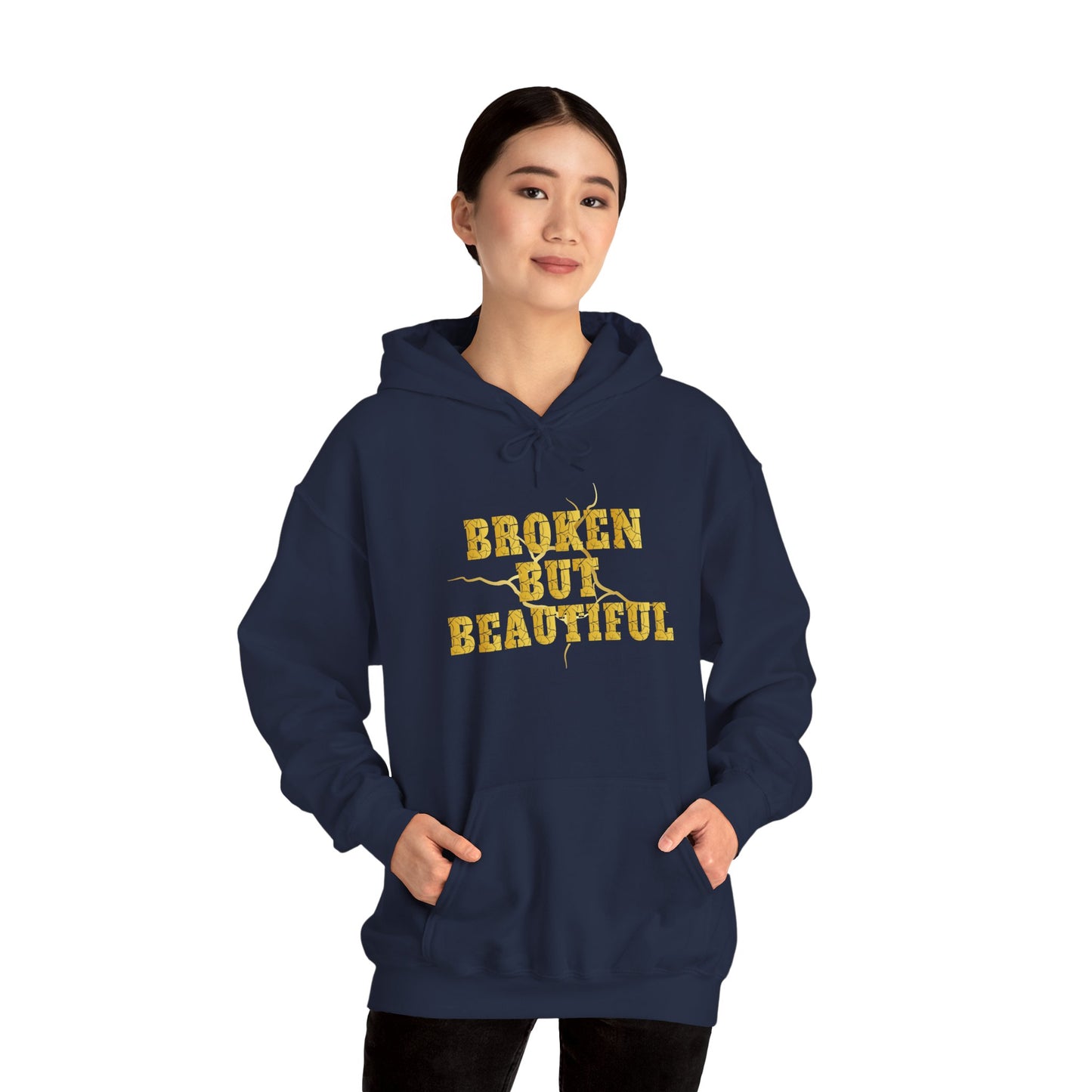 "Broken But Beautiful" - Motivational Sweatshirt for Self-Love, Healing, Mental Health Awareness.