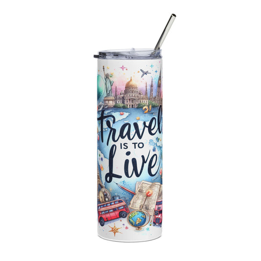 Live to Travel Tumbler, 20oz