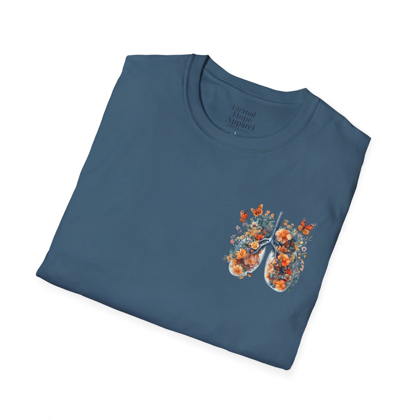 Floral Lungs YHWH Unisex Soft Style T-Shirt - Nature-Inspired Design