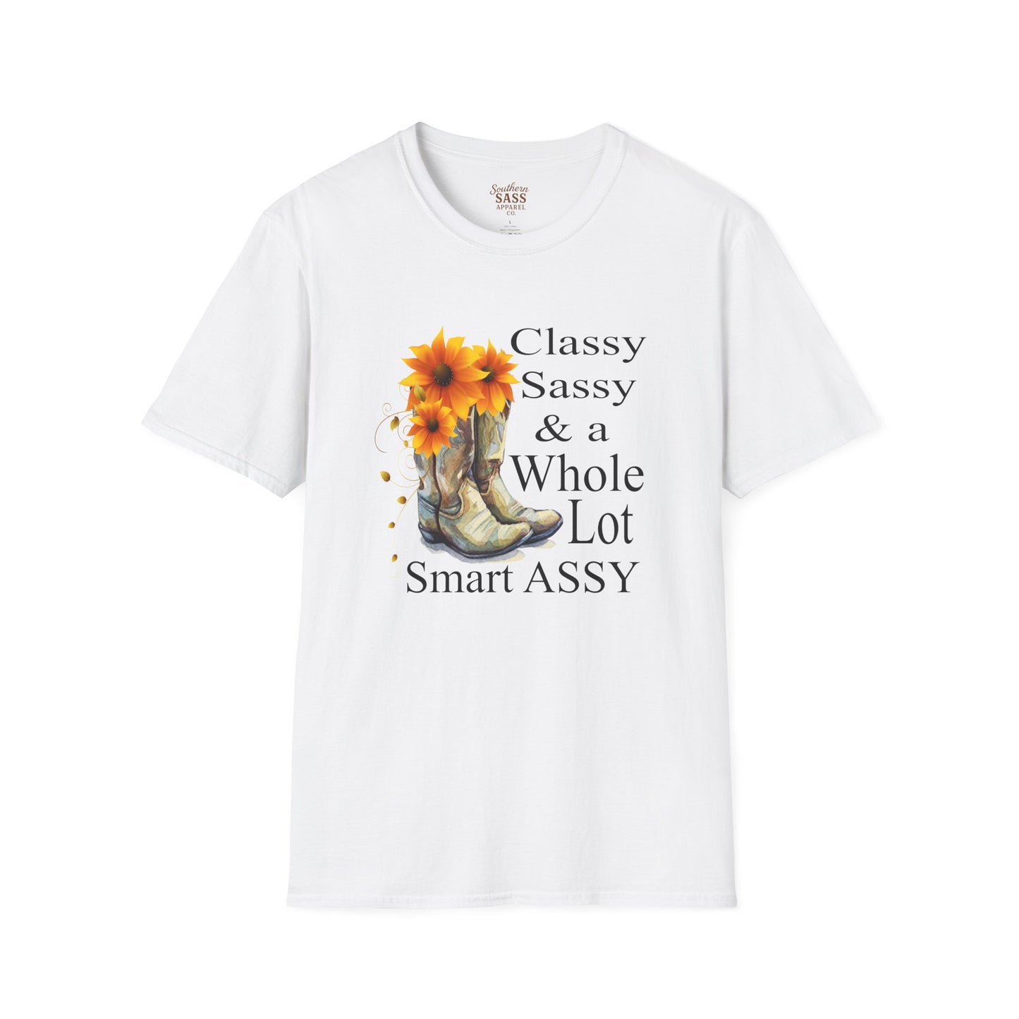 Classy Sassy & Smart ASSY Unisex Softstyle T-Shirt | Western Graphic Tee, Cowgirl Style, Vintage T-Shirt, Gifting for Friends