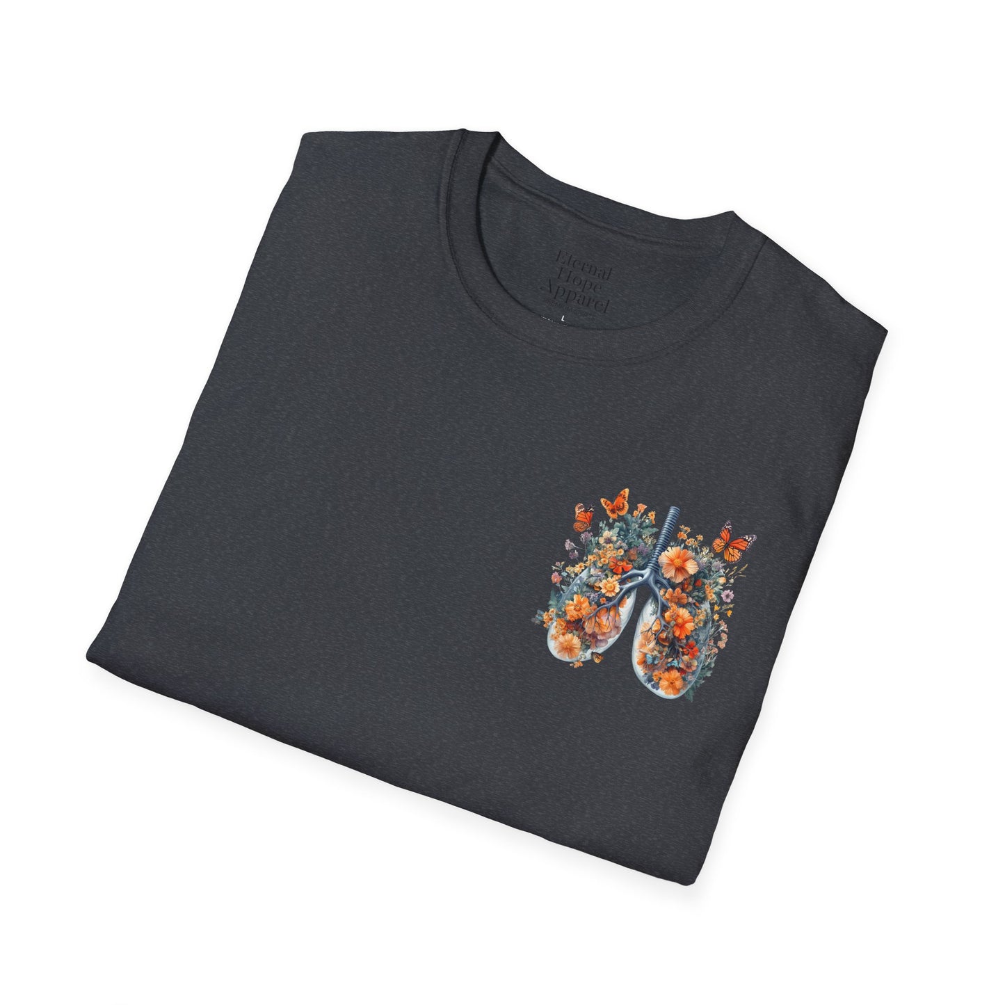 Floral Lungs YHWH Unisex Soft Style T-Shirt - Nature-Inspired Design