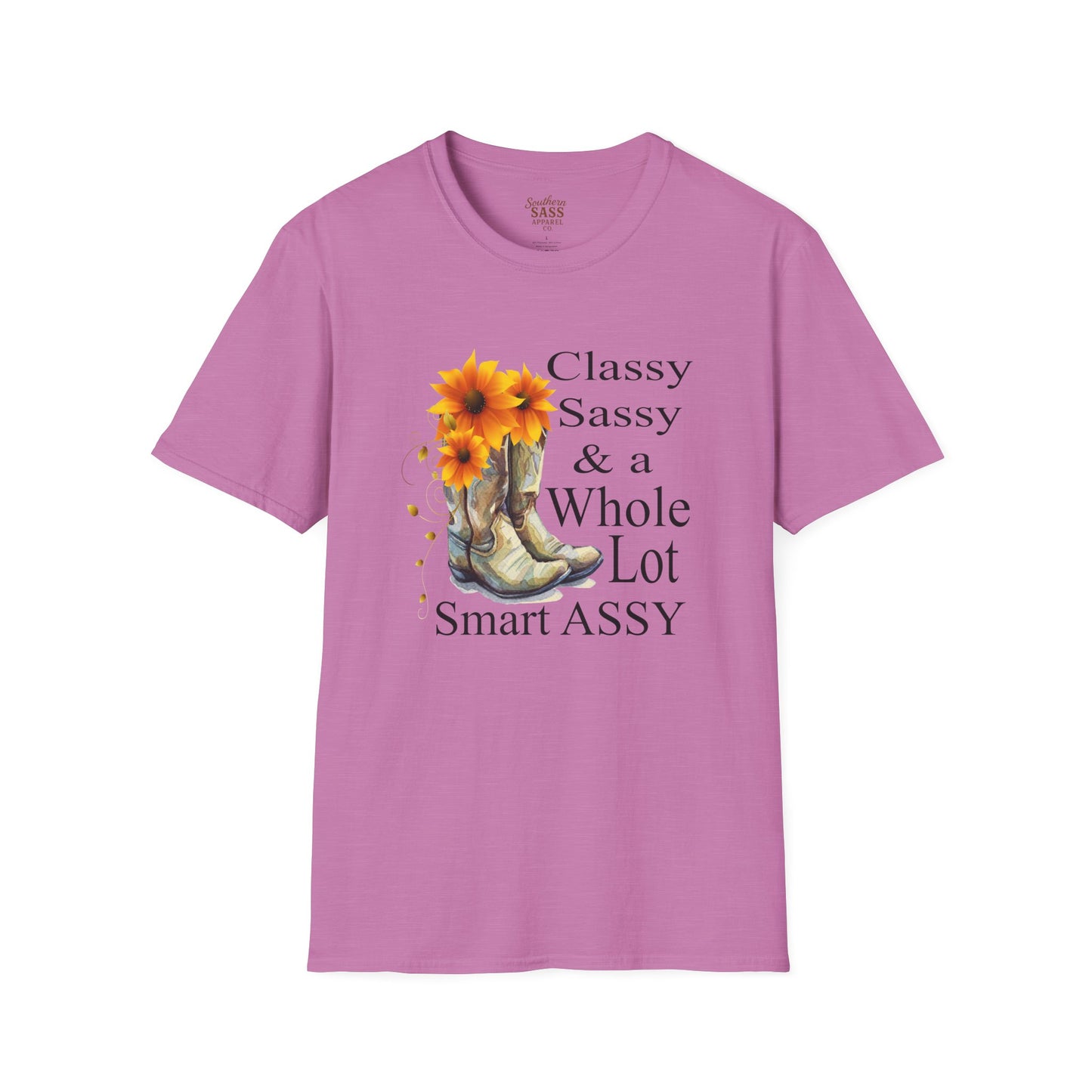 Classy Sassy & Smart ASSY Unisex Softstyle T-Shirt | Western Graphic Tee, Cowgirl Style, Vintage T-Shirt, Gifting for Friends