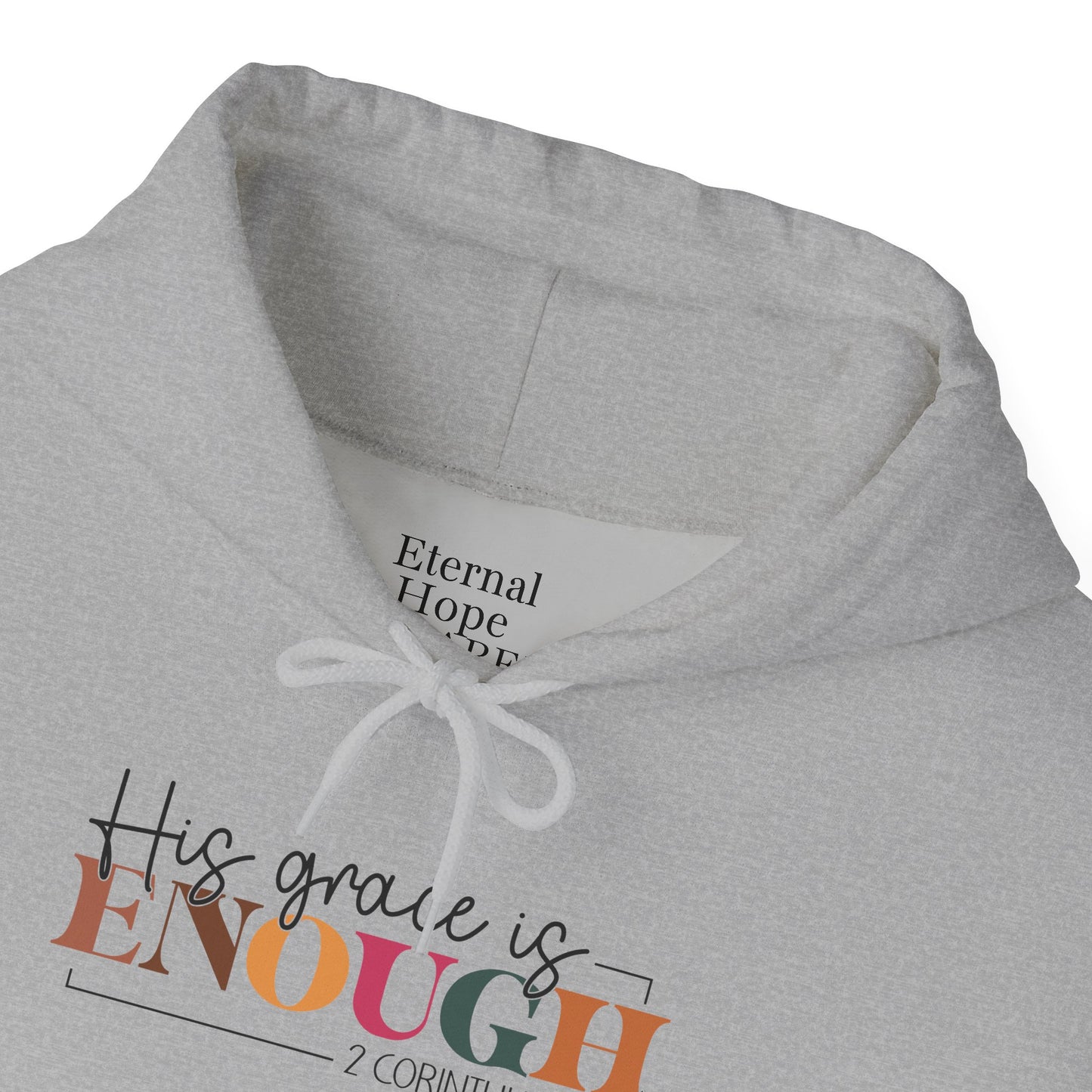 Inspirational Unisex Hooded Sweatshirt - "His Grace Is Enough"