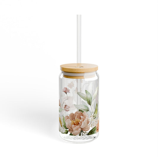 Beautiful floral Sipper Glass