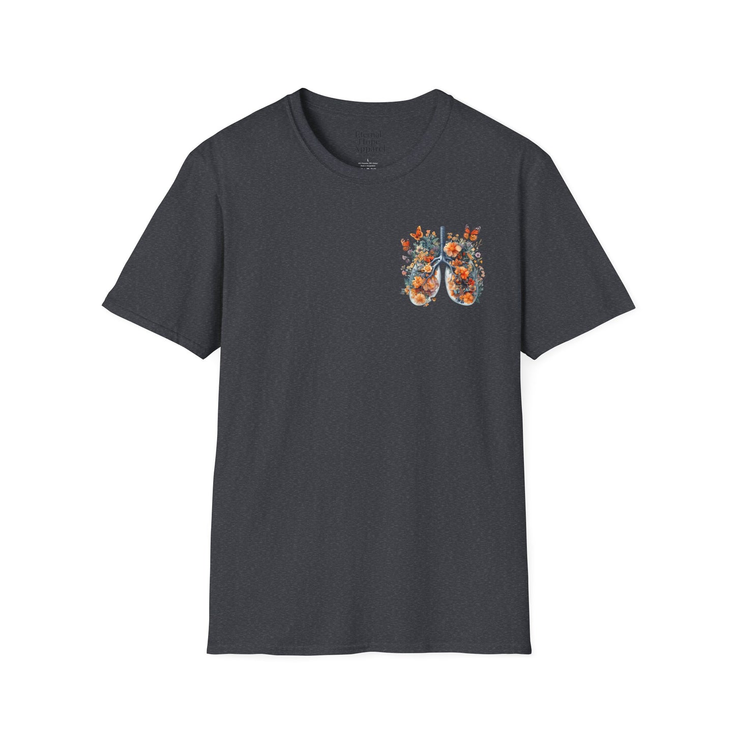 Floral Lungs YHWH Unisex Soft Style T-Shirt - Nature-Inspired Design
