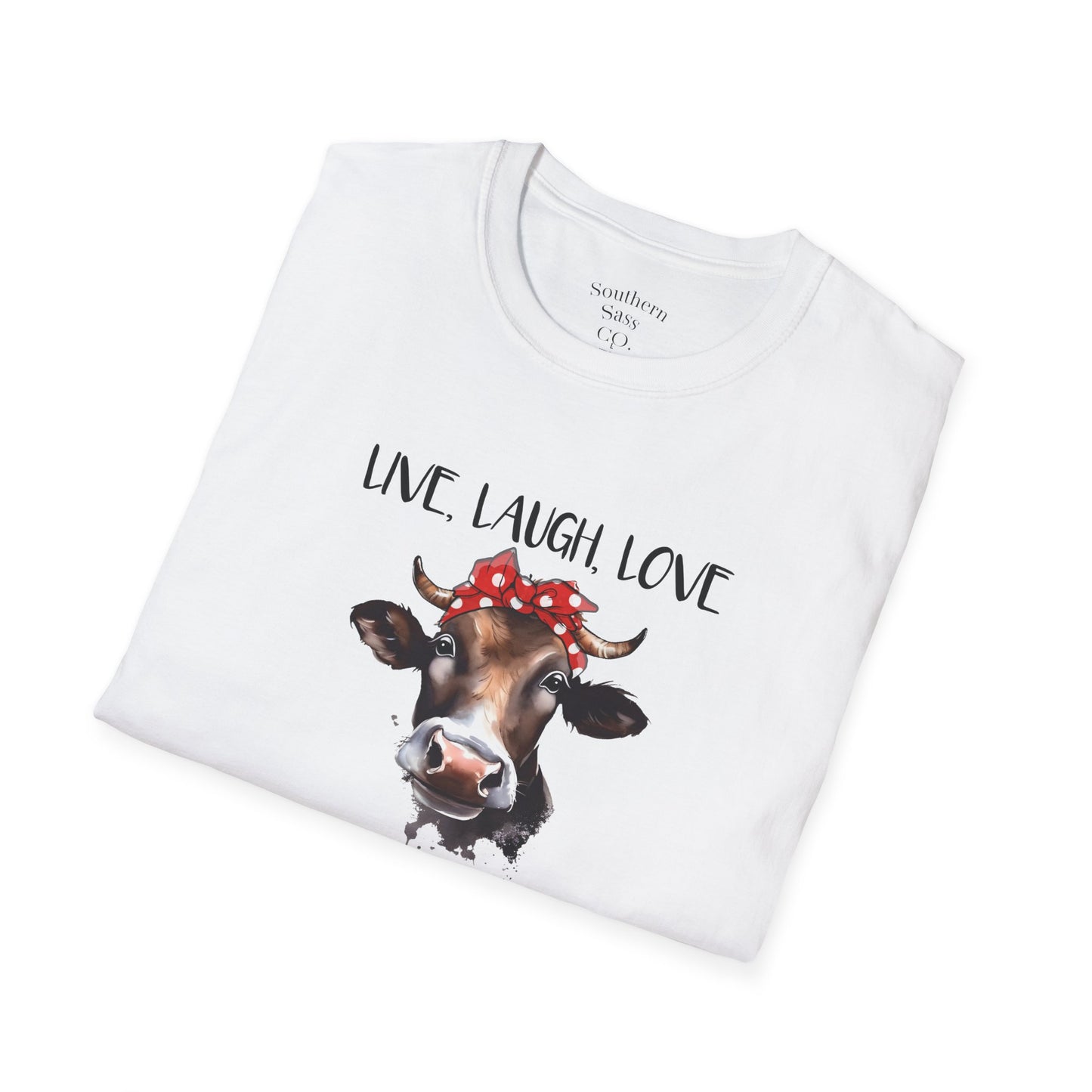 Live Laugh Love Cow T-Shirt for Farm Lovers
