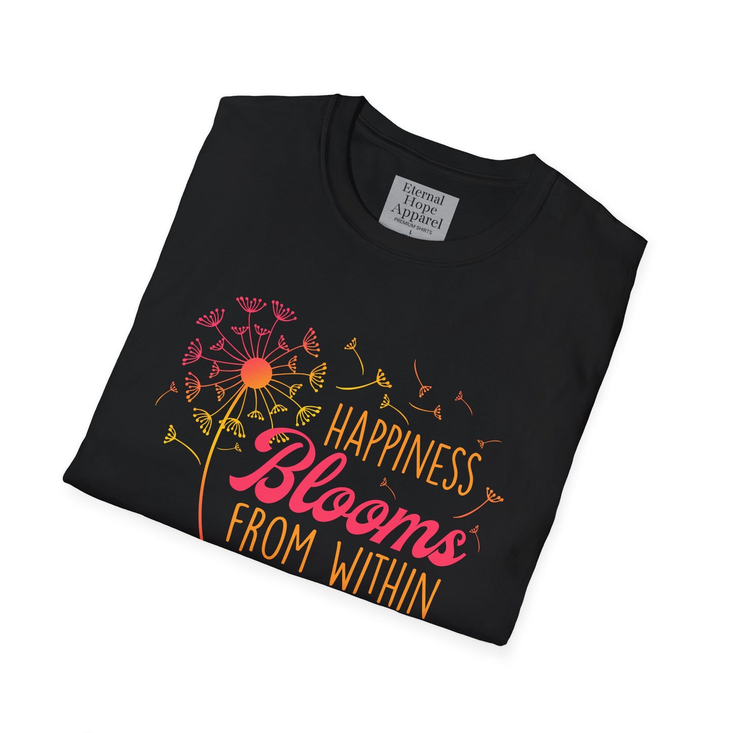 Happiness Blooms Unisex Softstyle T-Shirt - Positive Vibes Tee
