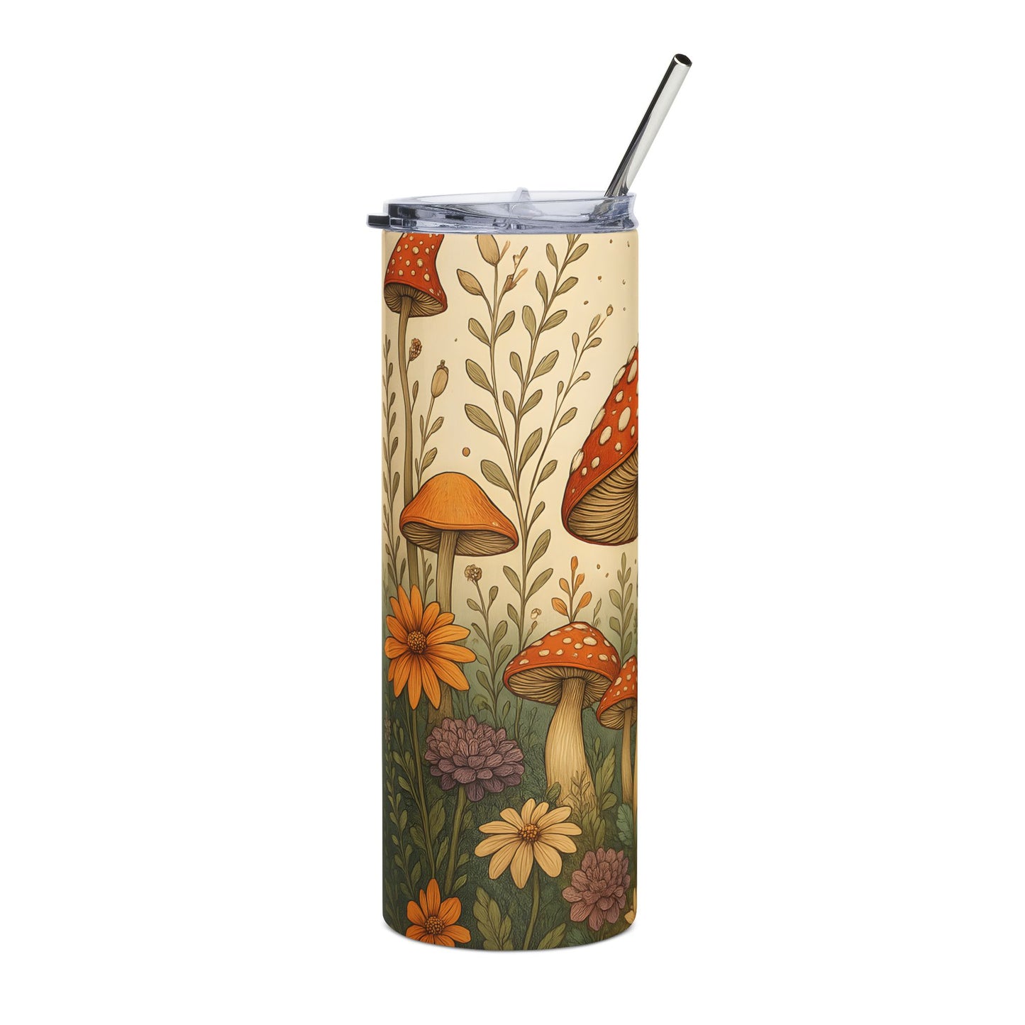 Whimsical Mushroom Stainless Steel Tumbler,