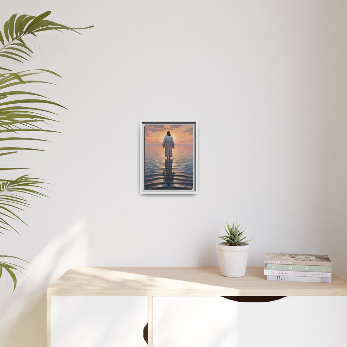Inspirational Jesus Canvas Art - Framed Religious Wall Decor