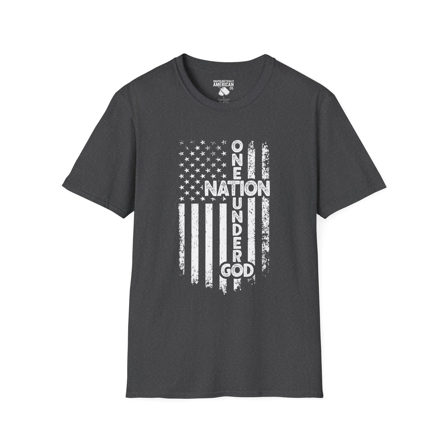 Patriotic Unisex T-Shirt - One Nation Under God - Comfortable, Casual Wear for Independence Day, Memorial Day, Gifts