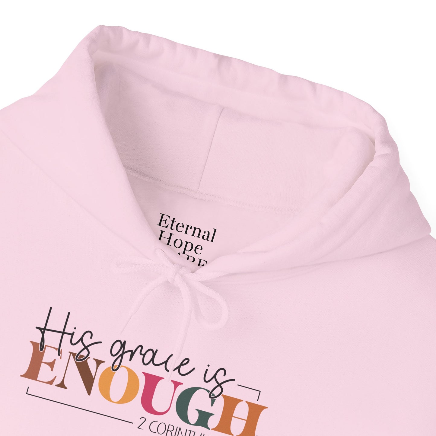Inspirational Unisex Hooded Sweatshirt - "His Grace Is Enough"